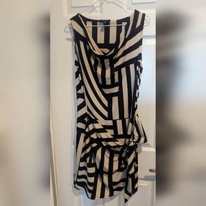 Black and cream striped dress